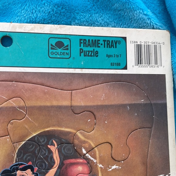 Vintage Disney Snow White Golden Frame Tray Puzzle - Picture 3 of 11